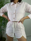 Pink Stripes Short