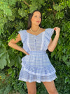 Blue Gingham Short Dress