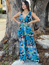 Blue Chiffon Jumpsuit