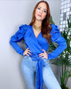 Top Royal Blue Satin