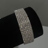 Crystal Silver Cuff Bracelet