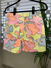 Denim Multicolor Puzzle Short