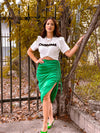 Green Long Skirt