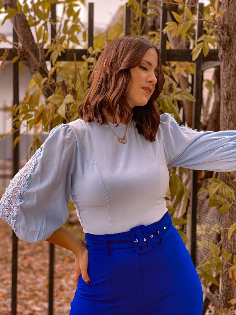 Light Blue Crop top