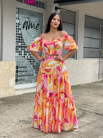 Orange & Pink Swirls Skirt