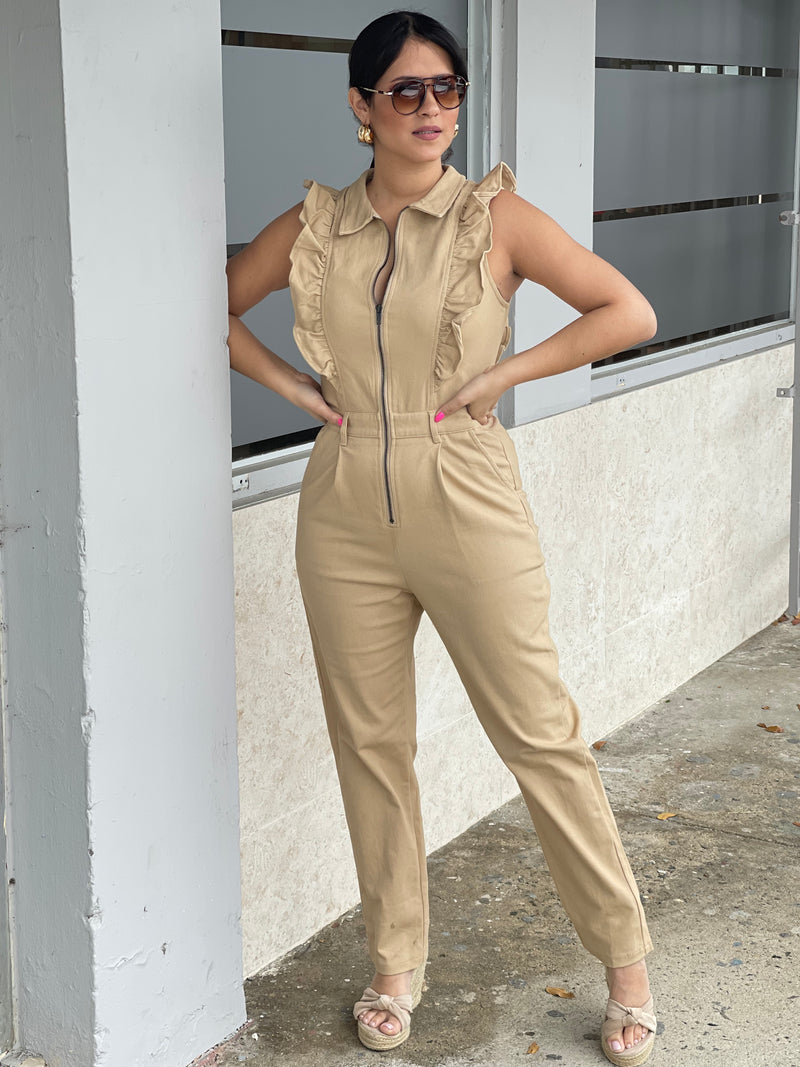 Sand Beige Jumpsuit