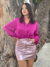 Soft Pink Metallic Skirt