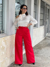 Red Trouser Pant