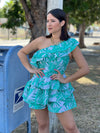 Green Tropical Romper