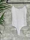 White Scoop Basic Bodysuit