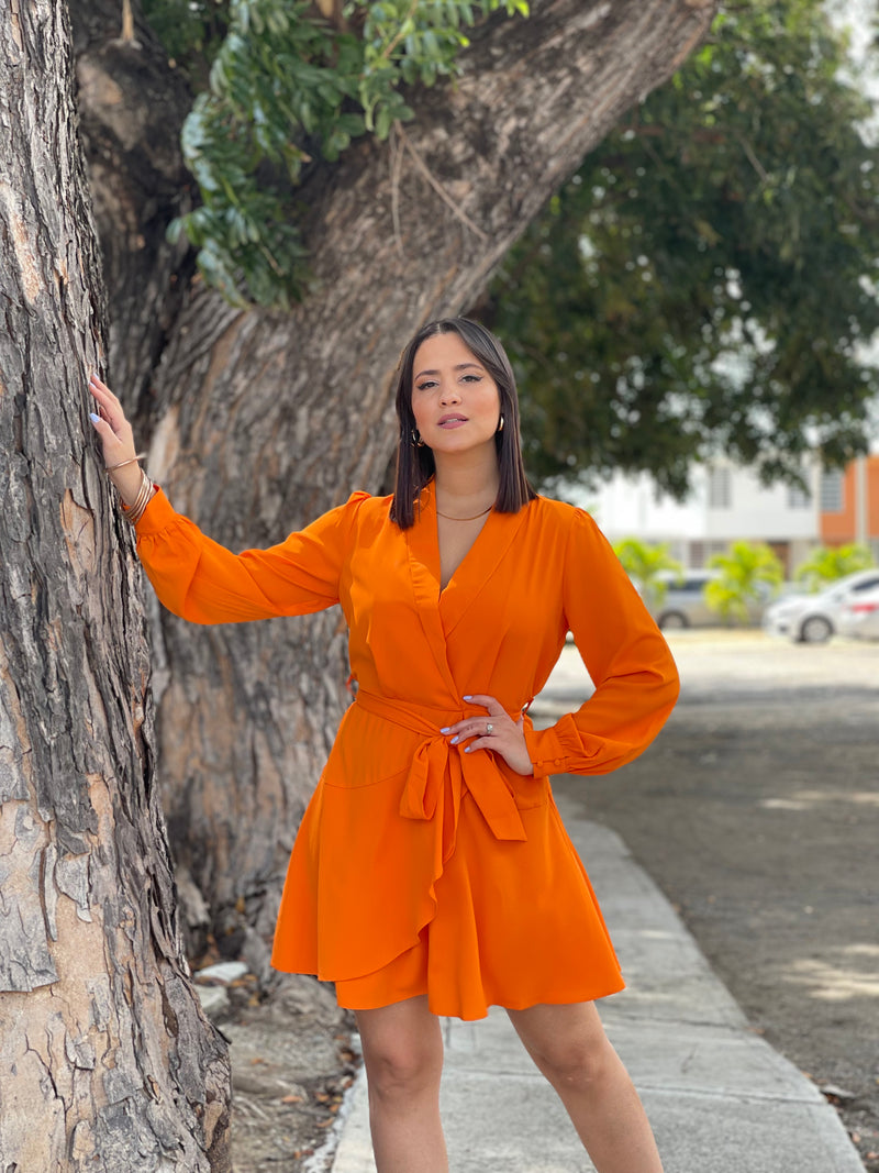 Orange Short Dress