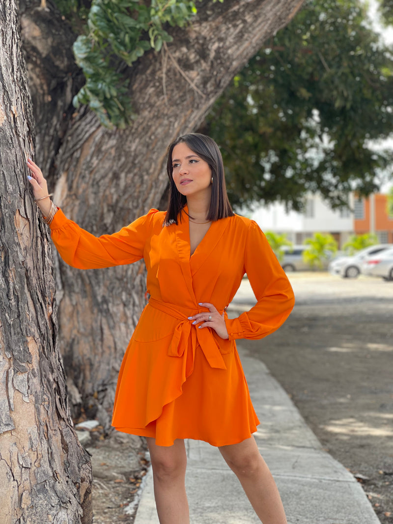 Orange Short Dress