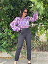 Abstract Purple Blouse