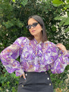 Abstract Purple Blouse