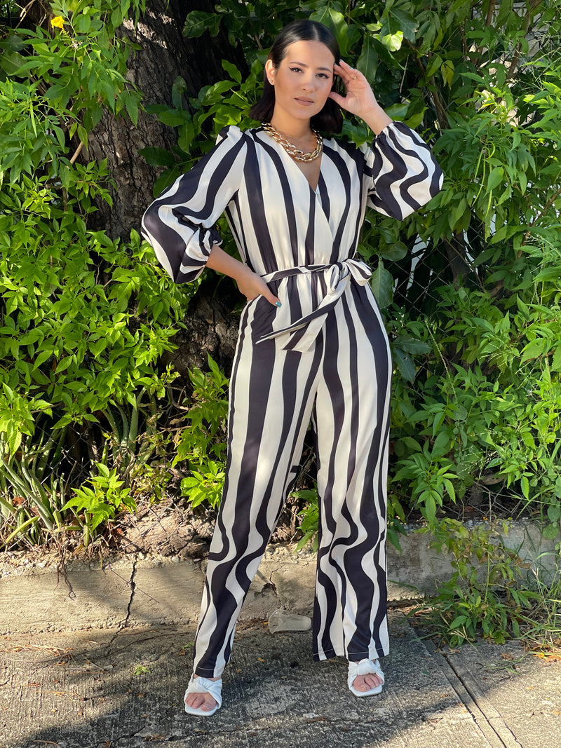 Swirls Long Sleeves Jumpsuit