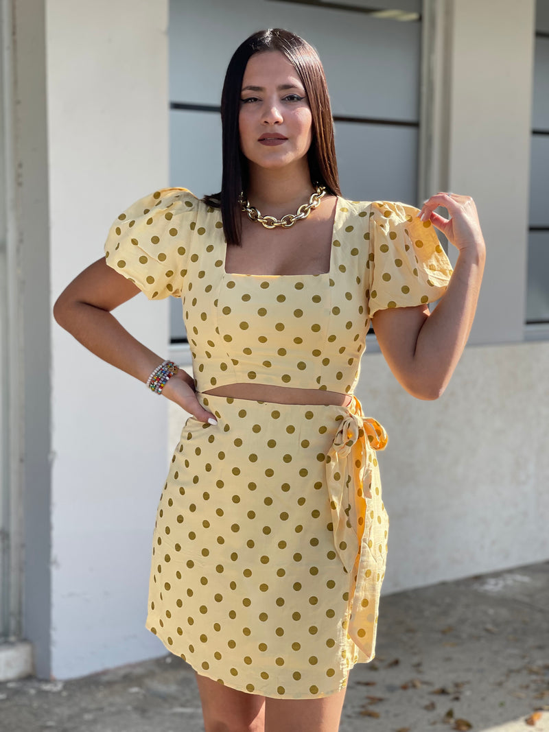 Peach Dots Dress