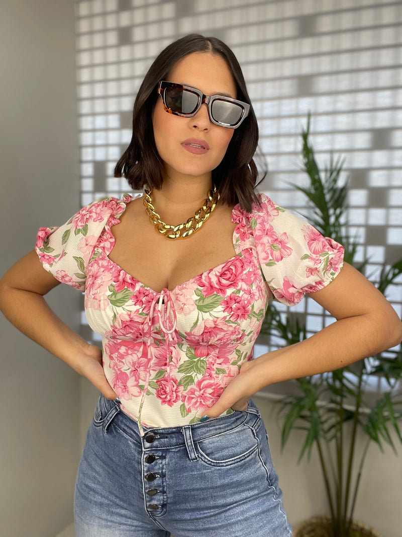 Pink Roses Top