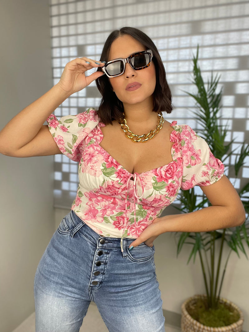 Pink Roses Top