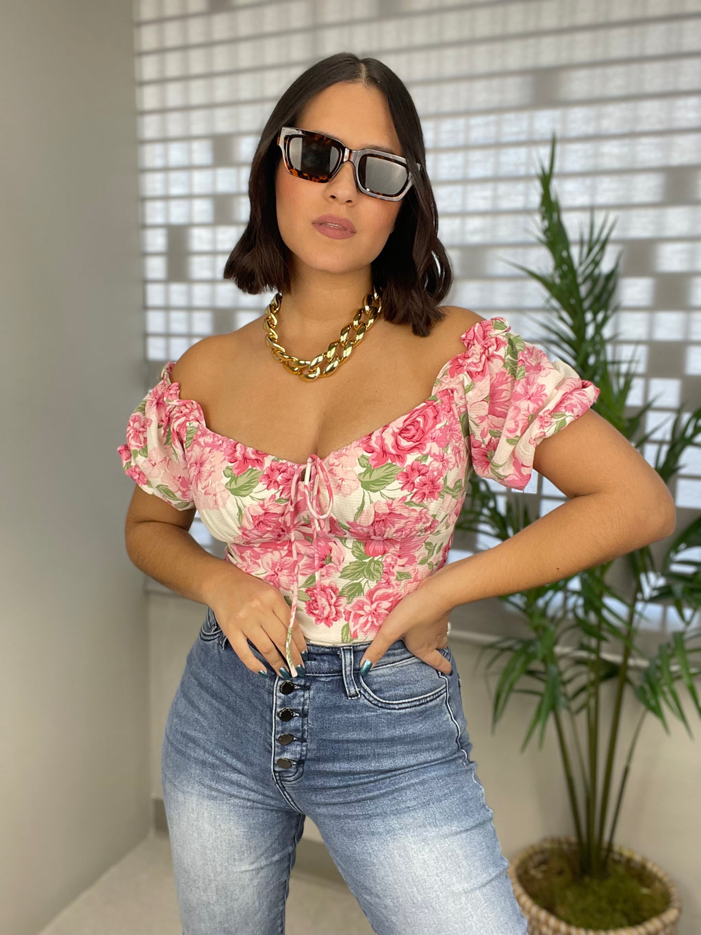 Pink Roses Top