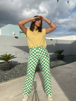 Green Checkers Denim