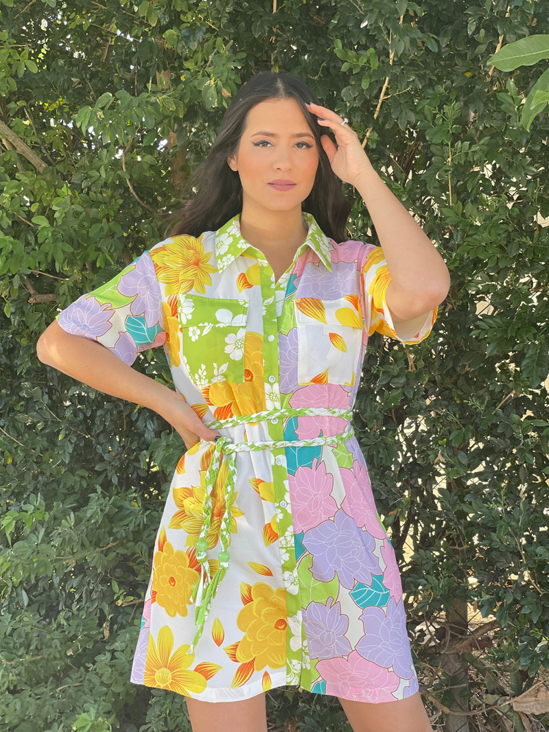 Pastels Abstract Printed Dress