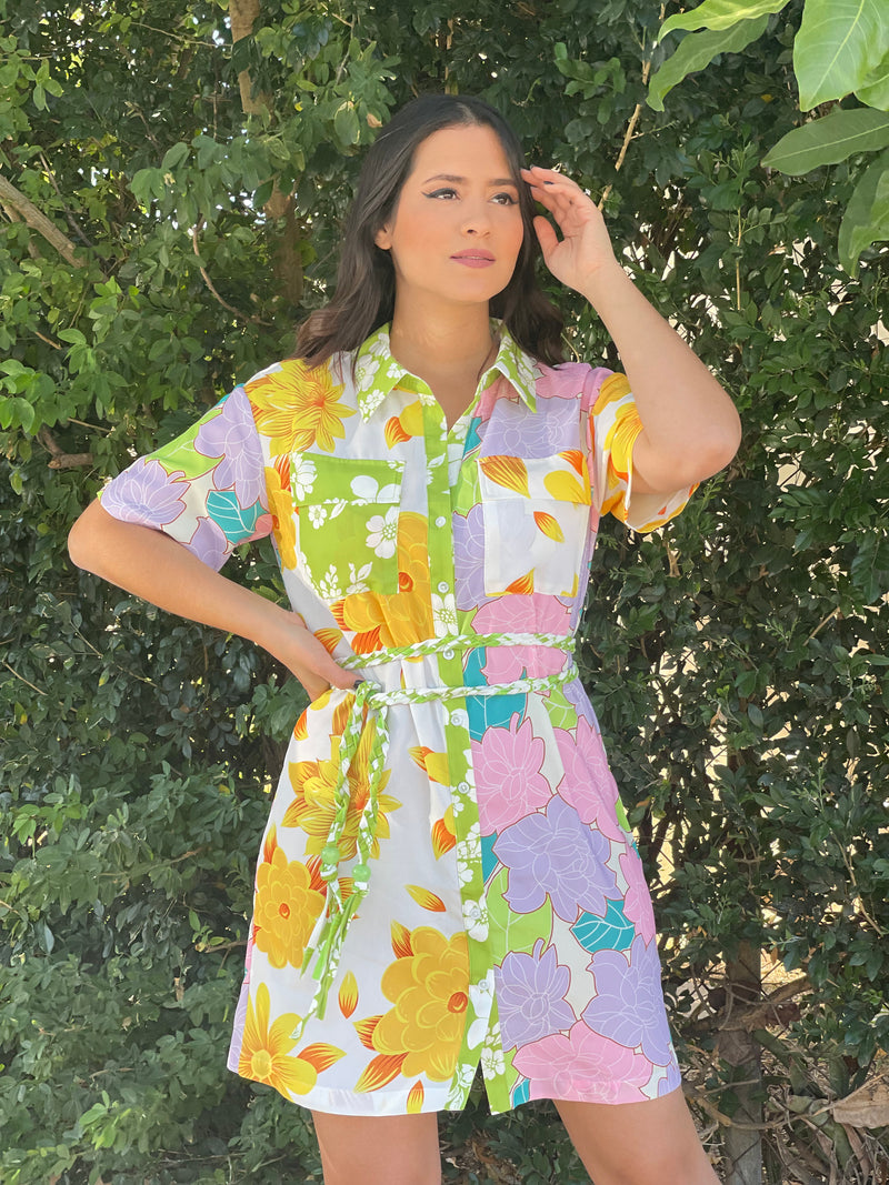 Pastels Abstract Printed Dress