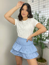 Blue Ruffles Skort