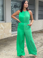 Green Double Tone Jumpsuit