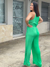 Green Double Tone Jumpsuit