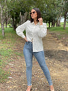 Blue Rhinestones Skinny Jean