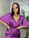 Purple Satin Jumpsuit