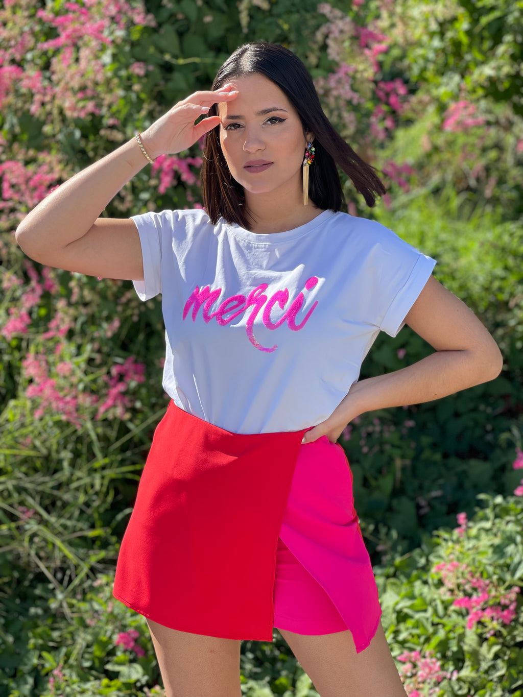 Red & Pink Skort