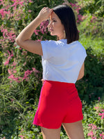 Red & Pink Skort