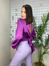 Violet Satin Top