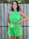 Green Wrap Top