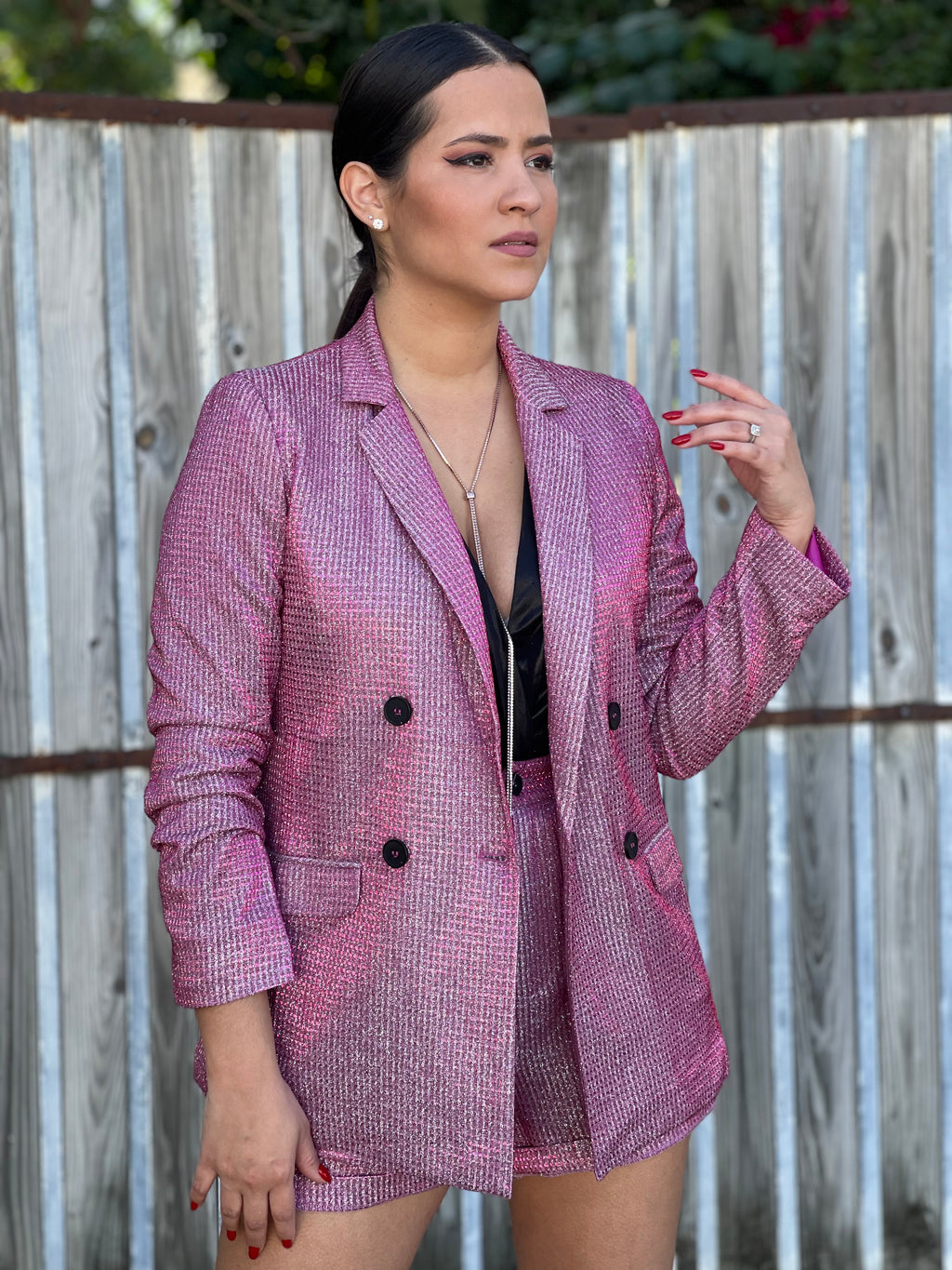 Pink Shine Blazer