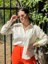 Ivory Buttons Blouse