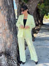 Lime Ice Feathers Blazer