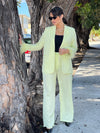 Lime Ice Feathers Blazer