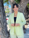 Lime Ice Feathers Blazer