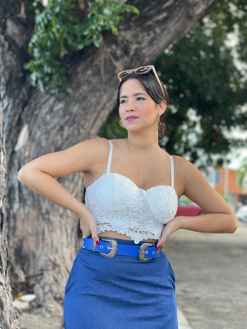 White Lace Bustier