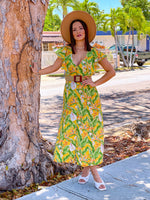 Yellow Print Dress