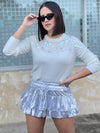 Metallic Silver Short