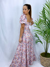 Floral Pastels Colors Maxi Dress