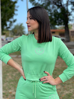 Mint Happy Face Sweater Set