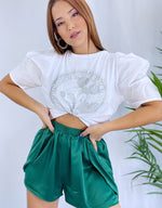 Satin Emerald Short