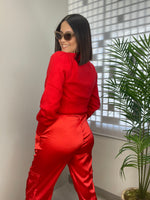 Tomato Satin Jogger