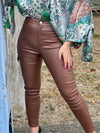 Brown Leather Jean