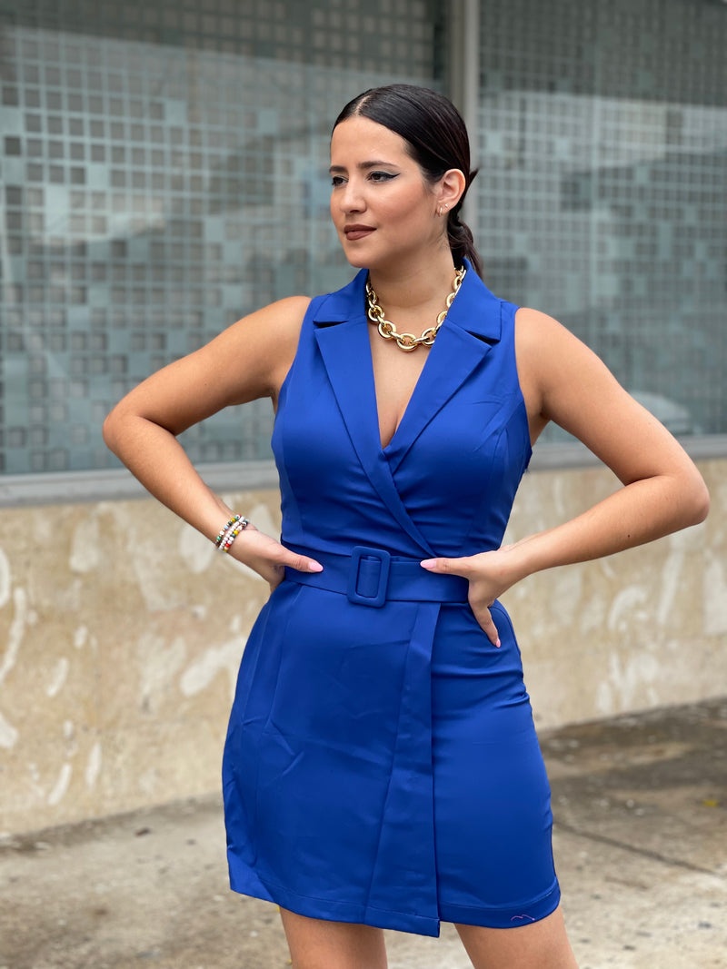 Royal Blue Blazer Dress