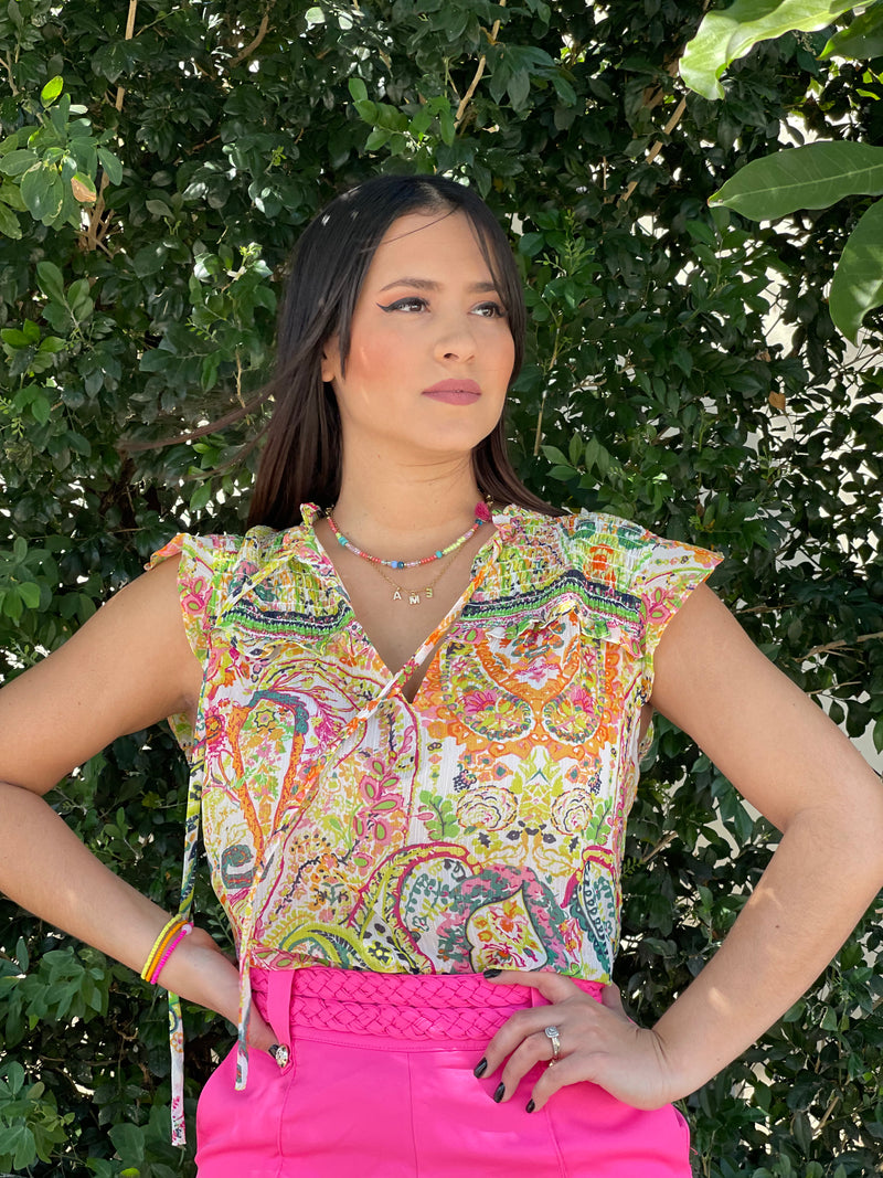 Multi Color Shiny Blouse